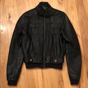 Jou Jou Girls Faux Leather Jacket Size L